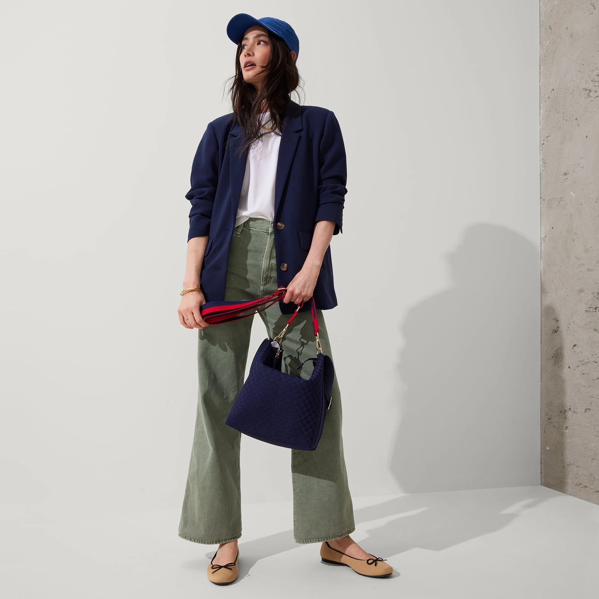 The Crossbody Strap - Navy and Red - Image 3