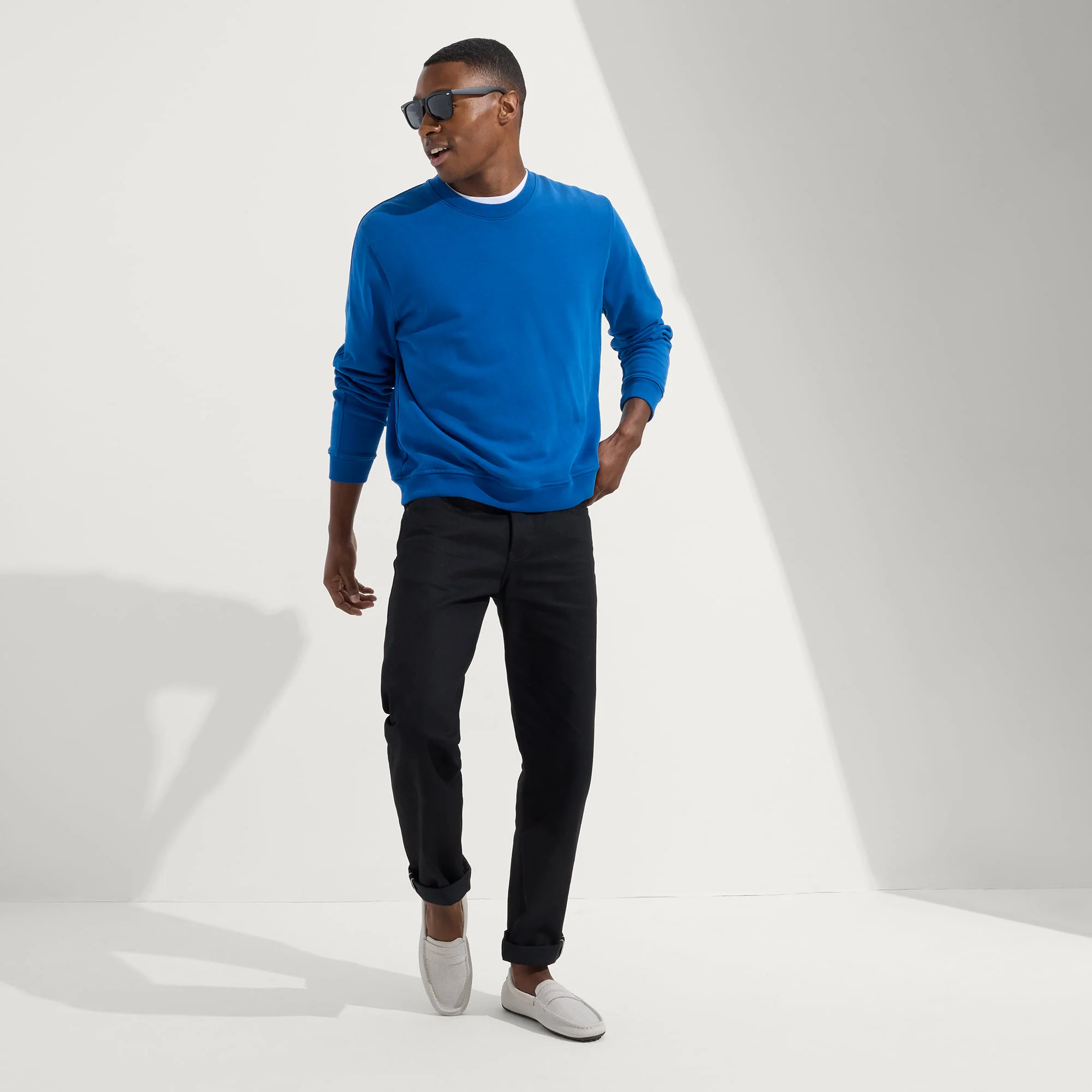 The Driving Loafer - Light Grey Herringbone - Image 3