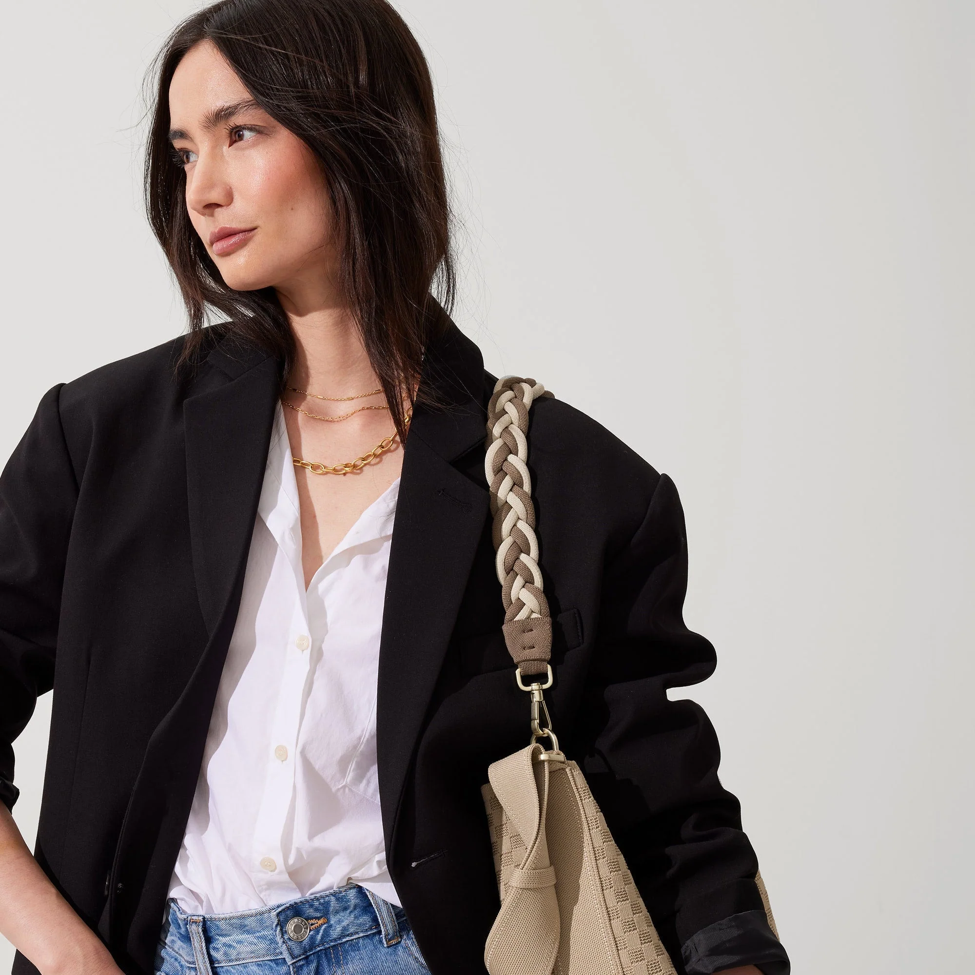 The Shoulder Strap - Cream and Cocoa Braid - Image 6