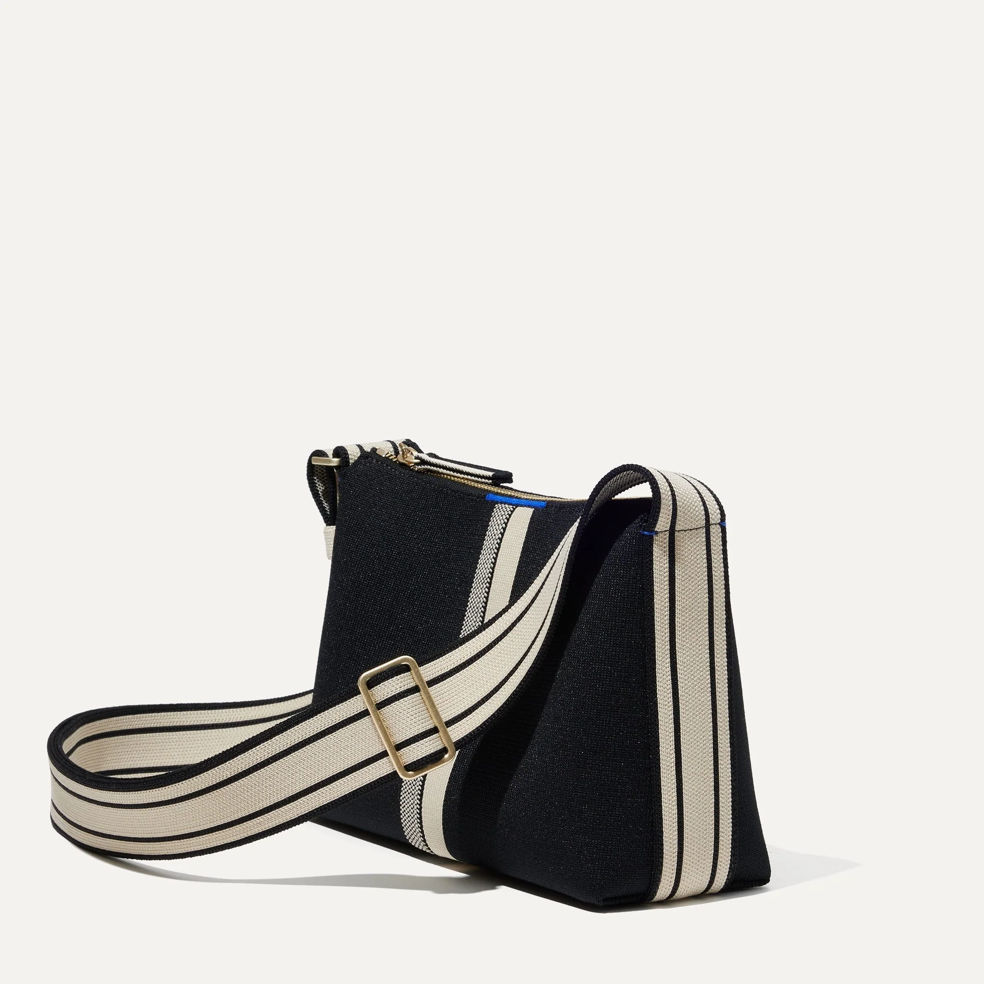 The Casual Crossbody - Black and Ivory Stripe - Image 5