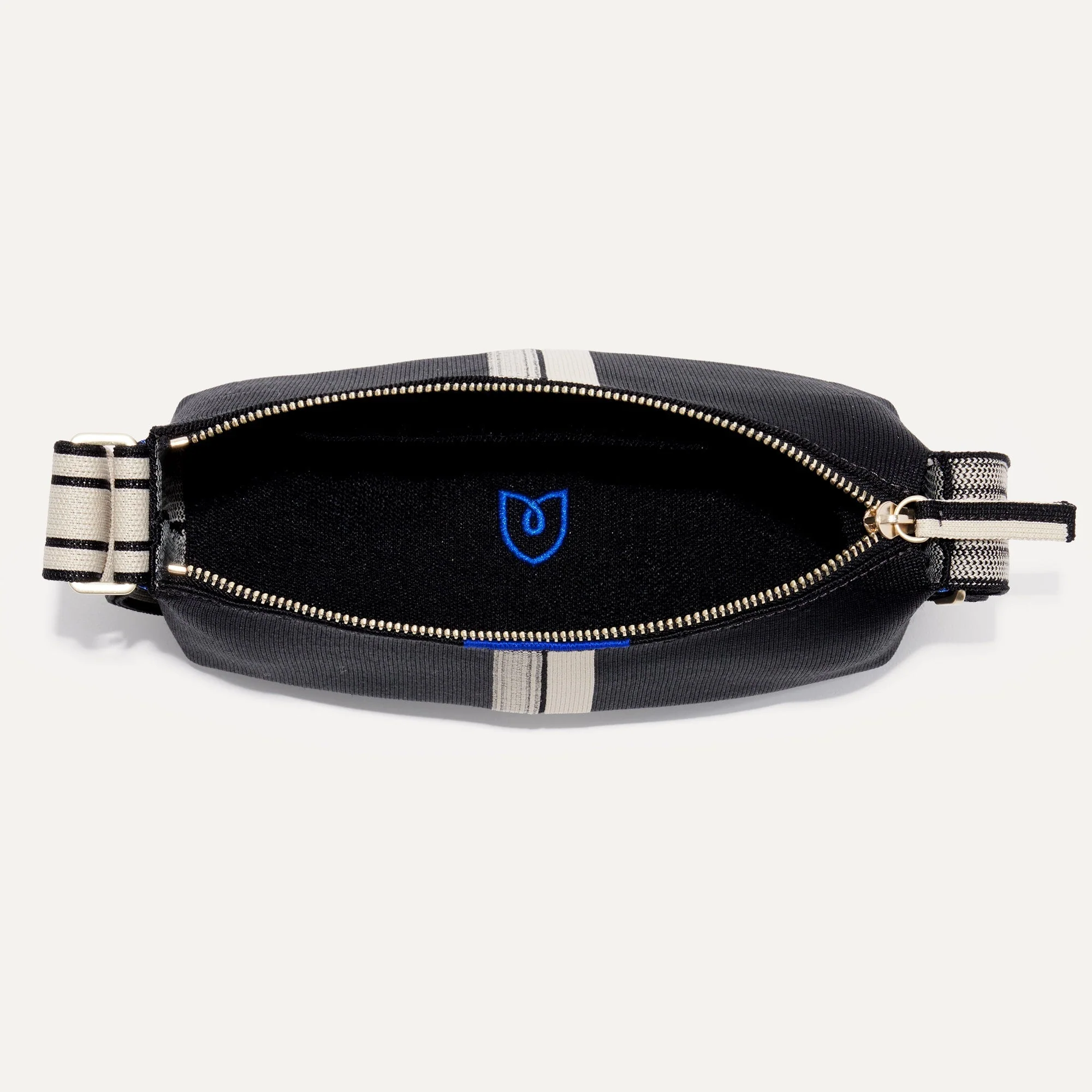 The Casual Crossbody - Black and Ivory Stripe - Image 6