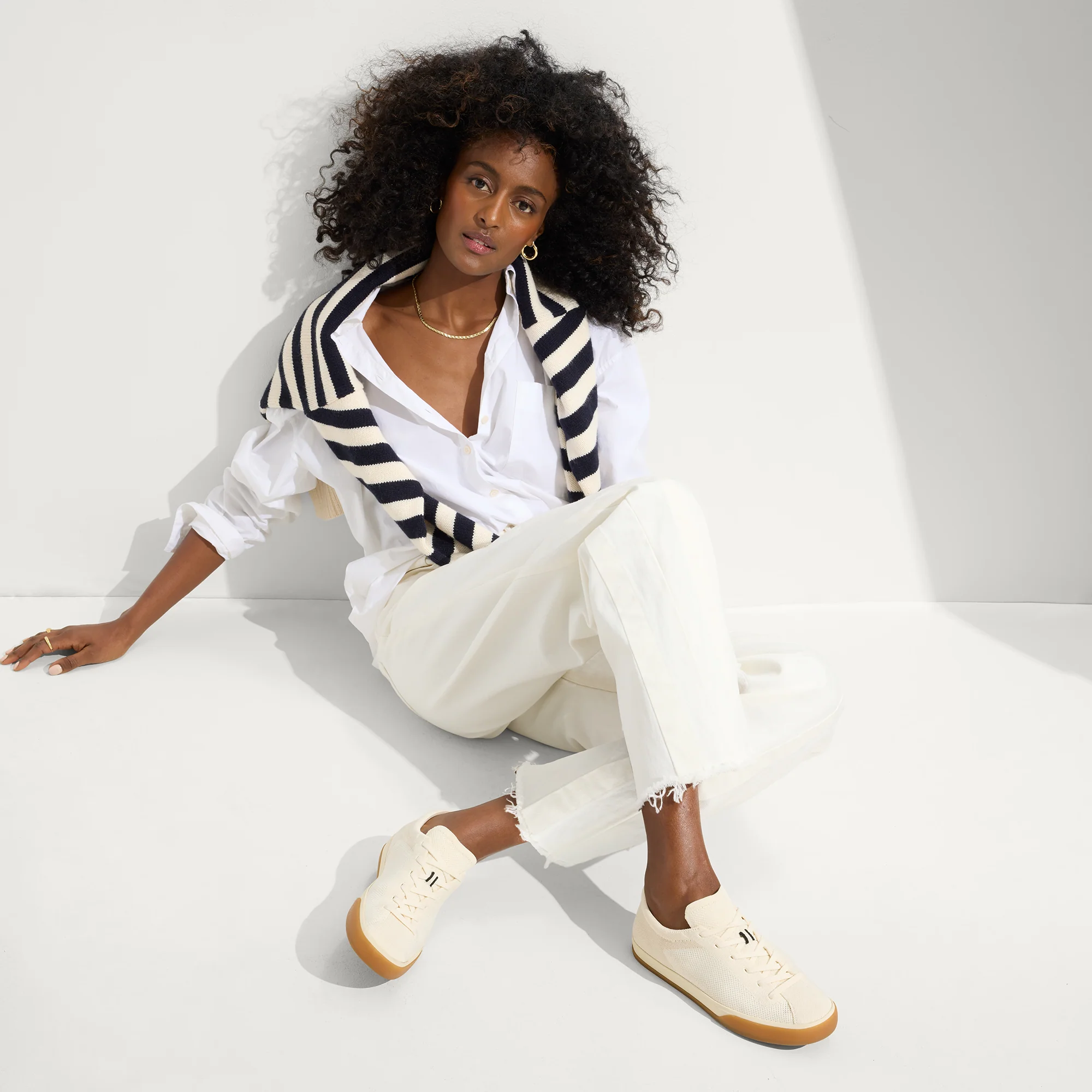 The Lace Up Sneaker - Blonde - Image 3