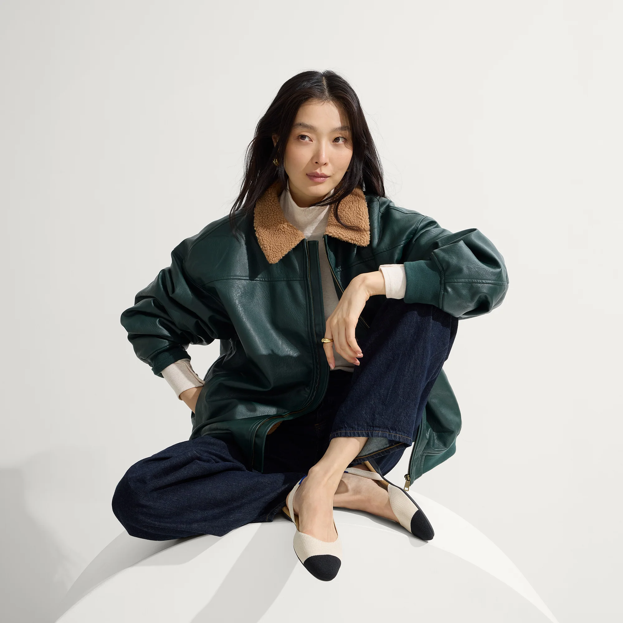 The Almond Slingback - Conch Captoe - Image 3