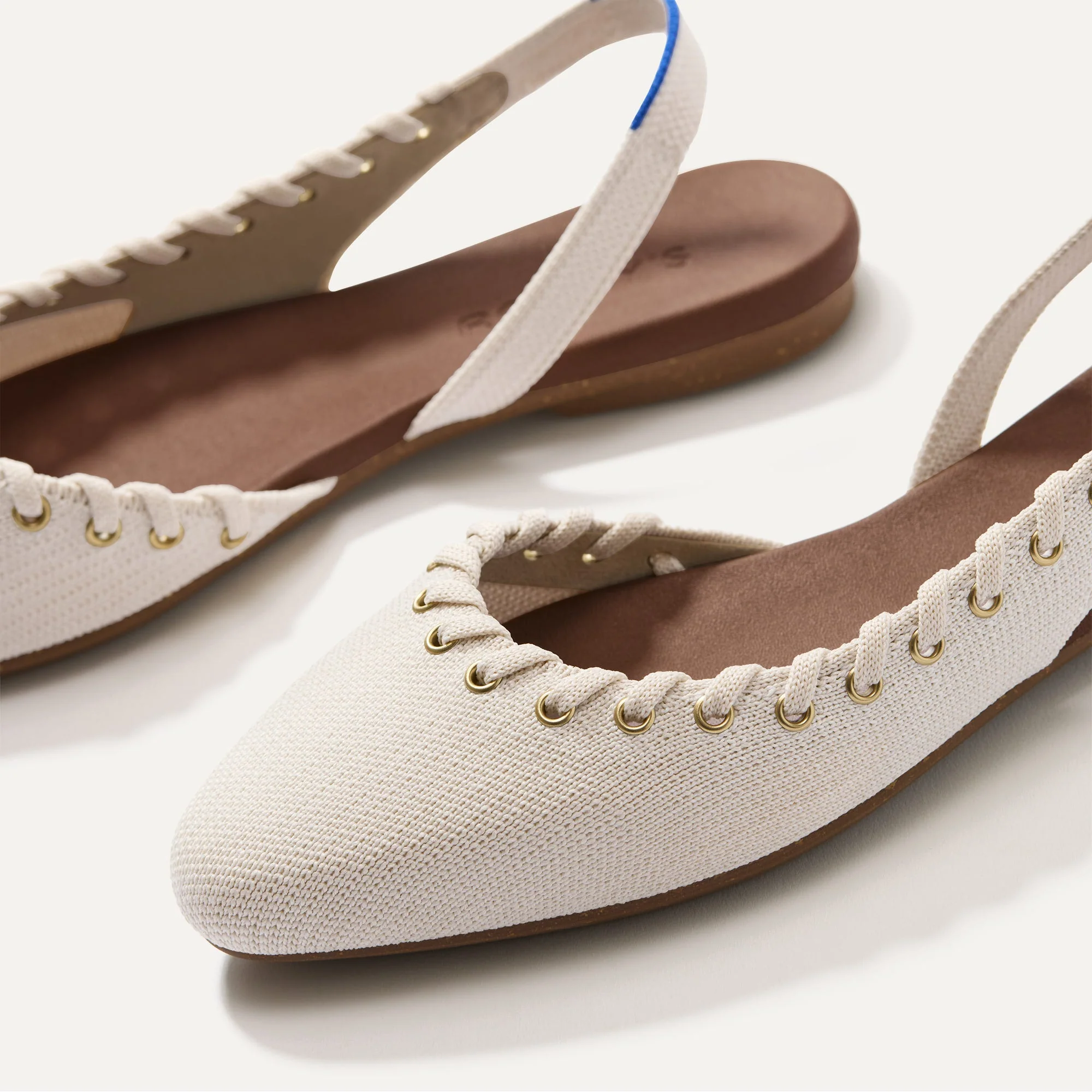 The Almond Slingback - Eyelet Ivory - Image 4