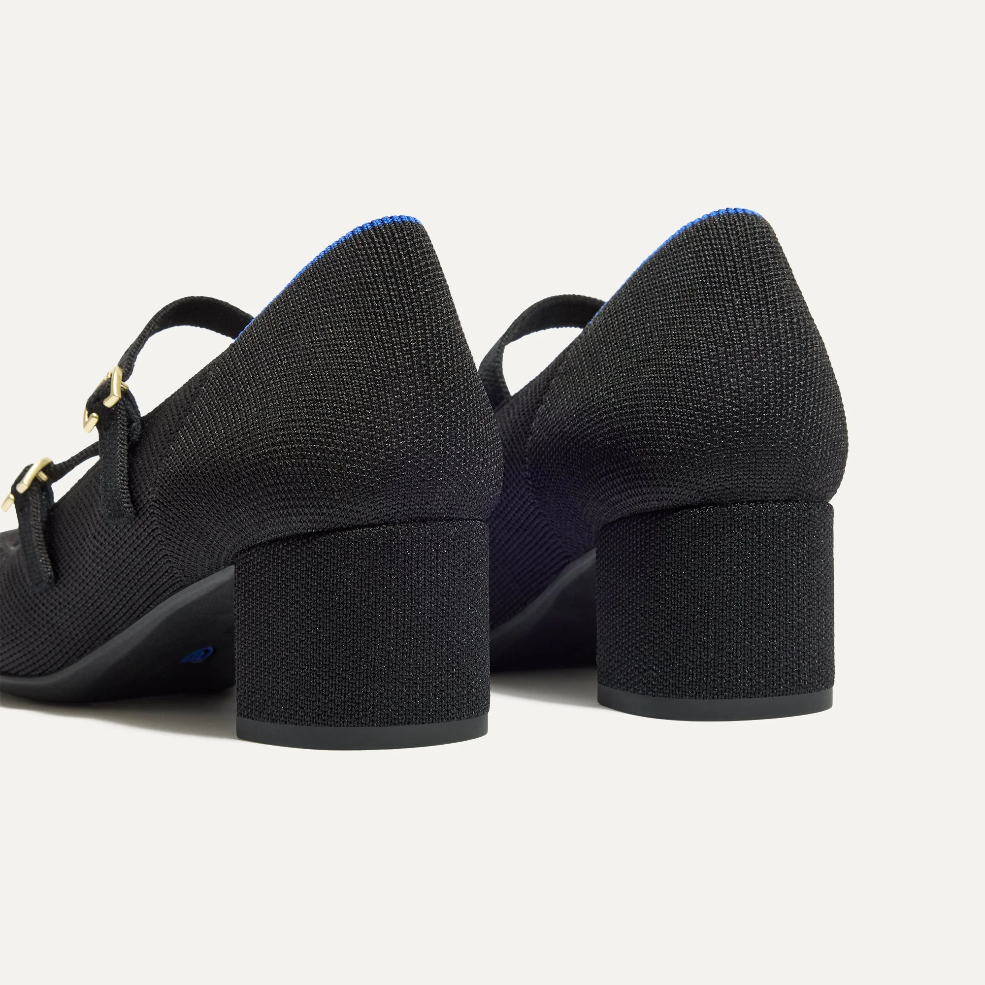 The Double Buckle Mary Jane Heel - Black - Image 5