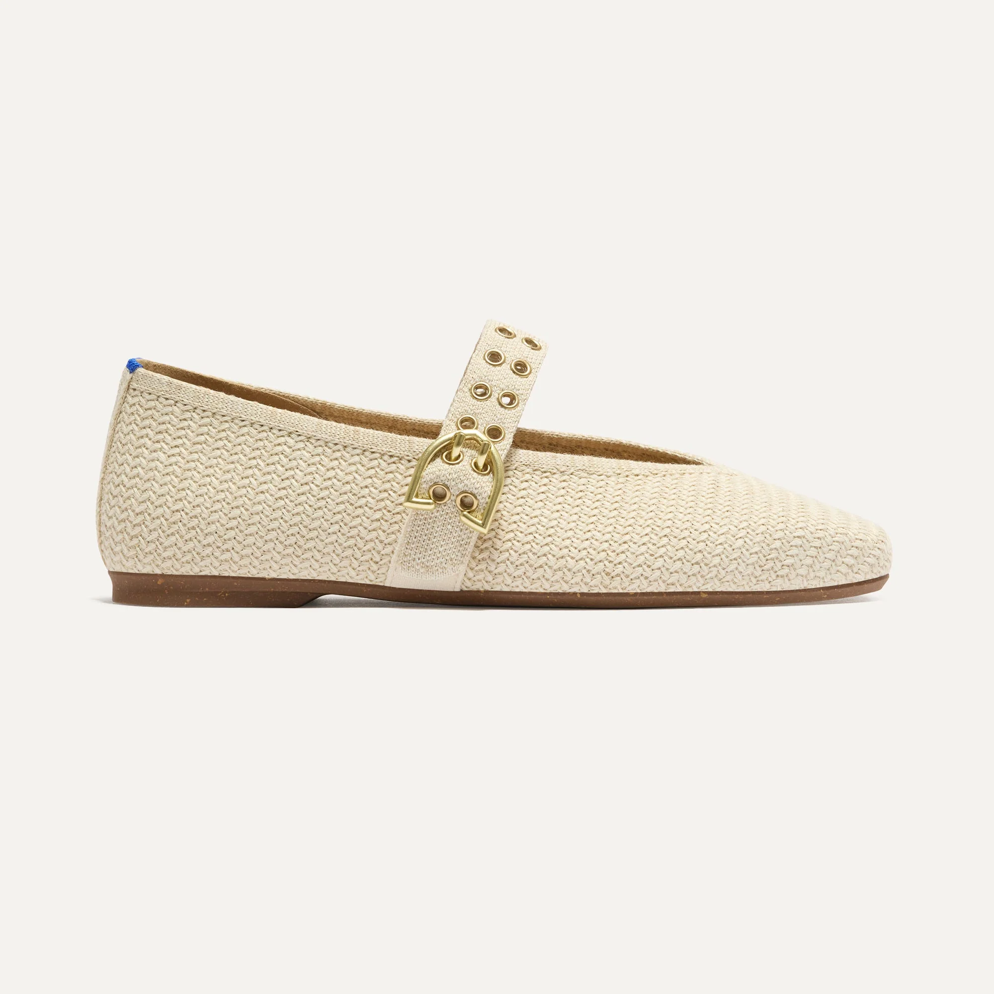 The Max Buckle Mary Jane - Cream Woven - Image 3